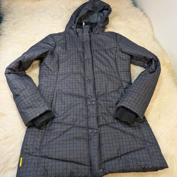 Lole Jackets & Blazers - Lole Primaloft Grey Geometric Patterned Long Winter Jacket Women Size Medium